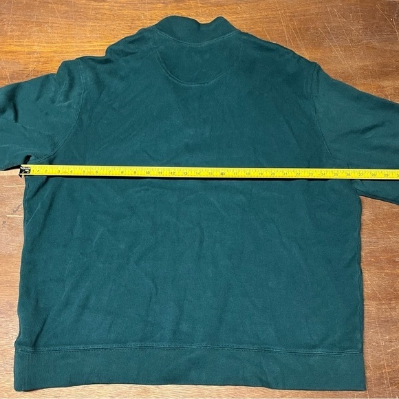 Lands End Pullover Sweater - Green - Quarter Zip  - Mens Size XX-Large Regular - Picture 3 of 4